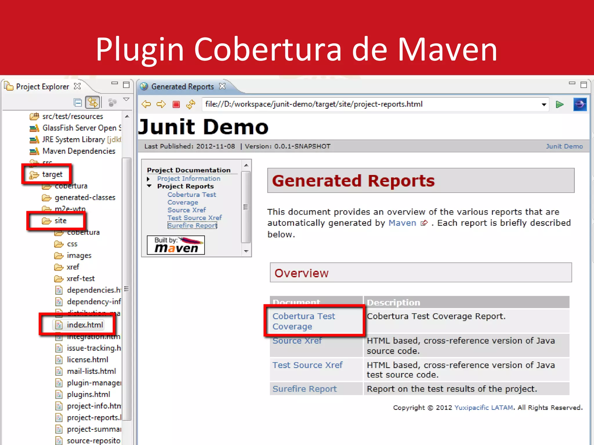 Plugin Cobertura de Maven
 