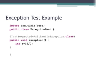 Testing with Junit4 | PPTX