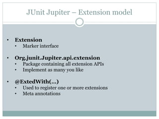 JUnit 5 Slides: Next generation Framework for Testing | PPTX