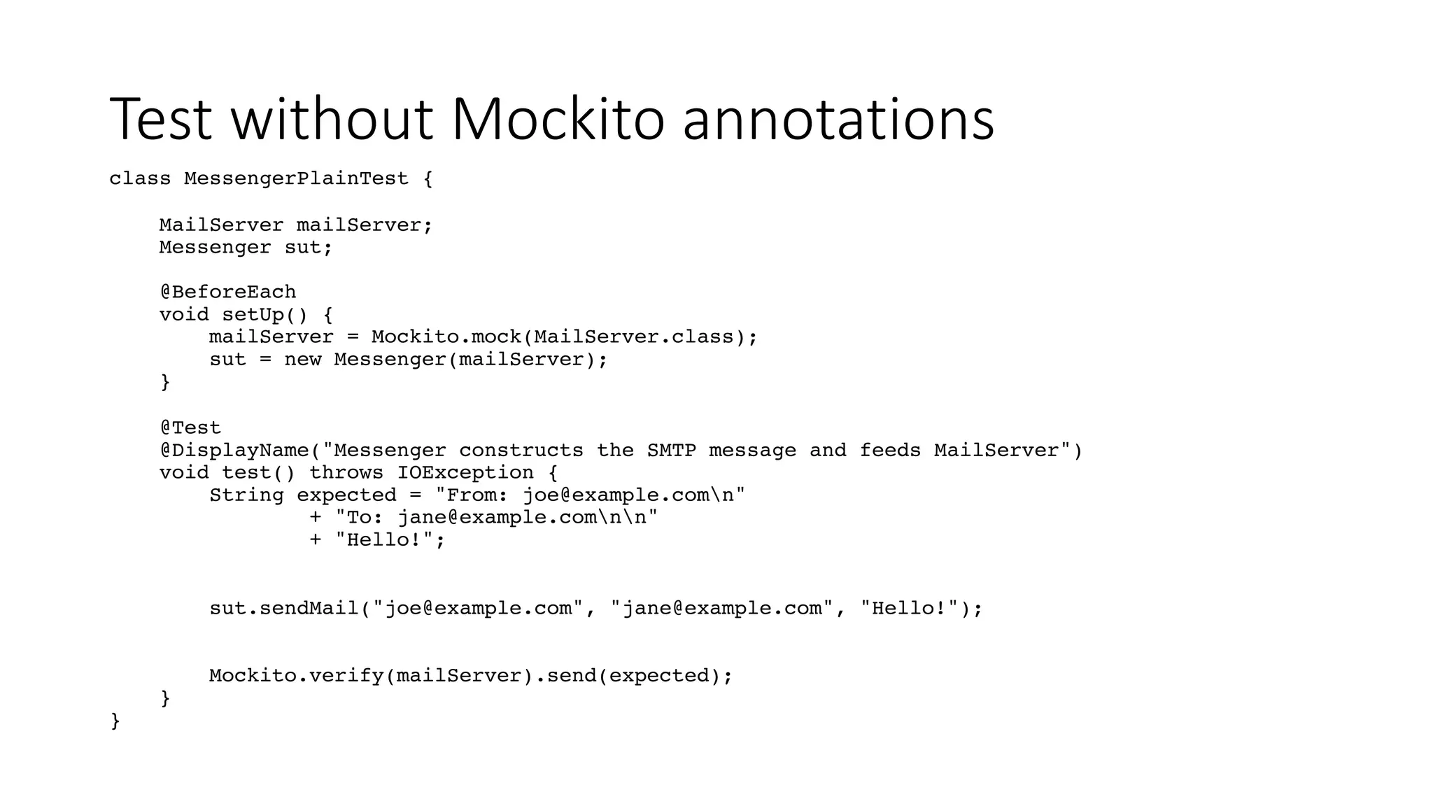 JUnit and Mockito tips | PPT