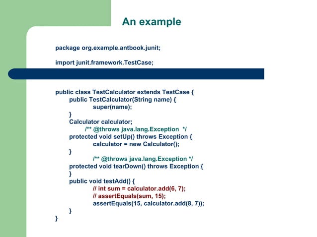 JUnit Presentation | PPT