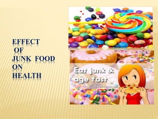 EFFECT
OF
JUNK FOOD
ON
HEALTH
 