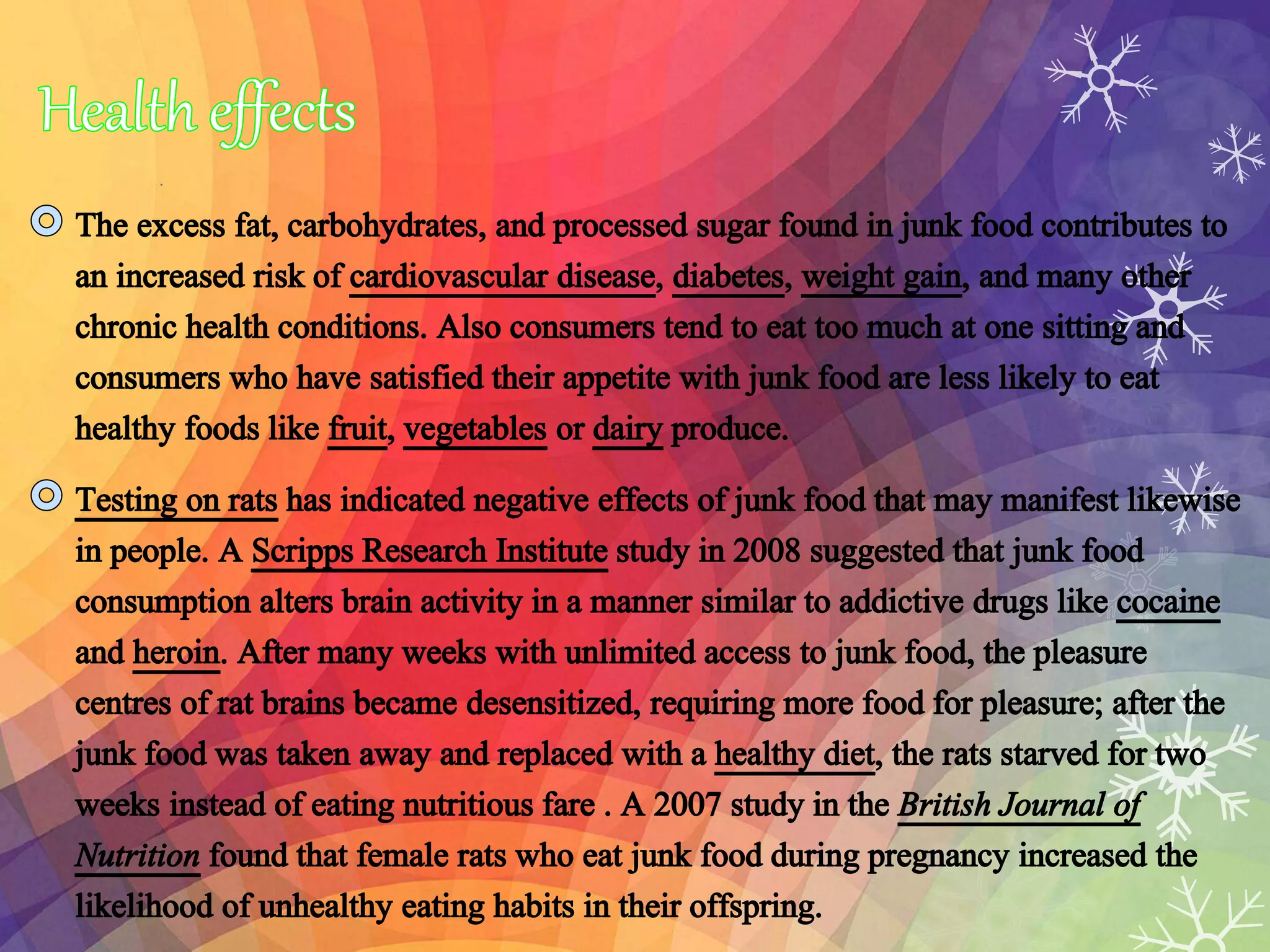 Junk food AND ITS HARMFUL EFFECTS | PPTX