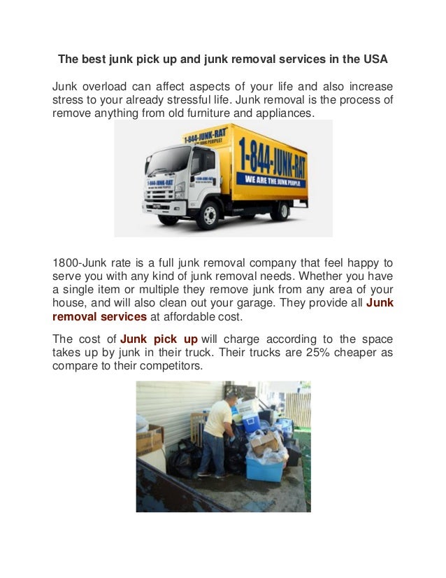 The Best Junk Pick Up And Junk Removal Services In The Usa