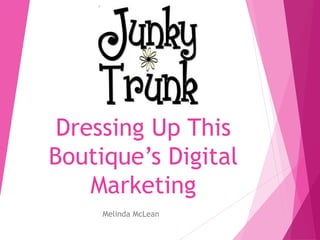Dressing Up This
Boutique’s Digital
Marketing
Melinda McLean
 