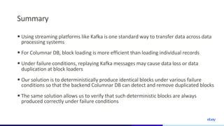 Real-time Data Ingestion from Kafka to ClickHouse with Deterministic Re ...