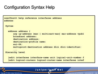 Junos Command Line JunOS Jumstart 01 - JunOS Overview.ppt