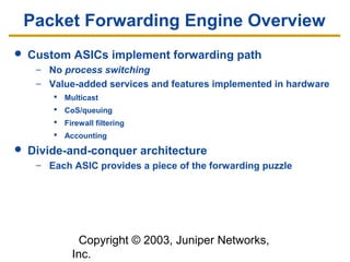 Junos routing overview from Juniper | PPT