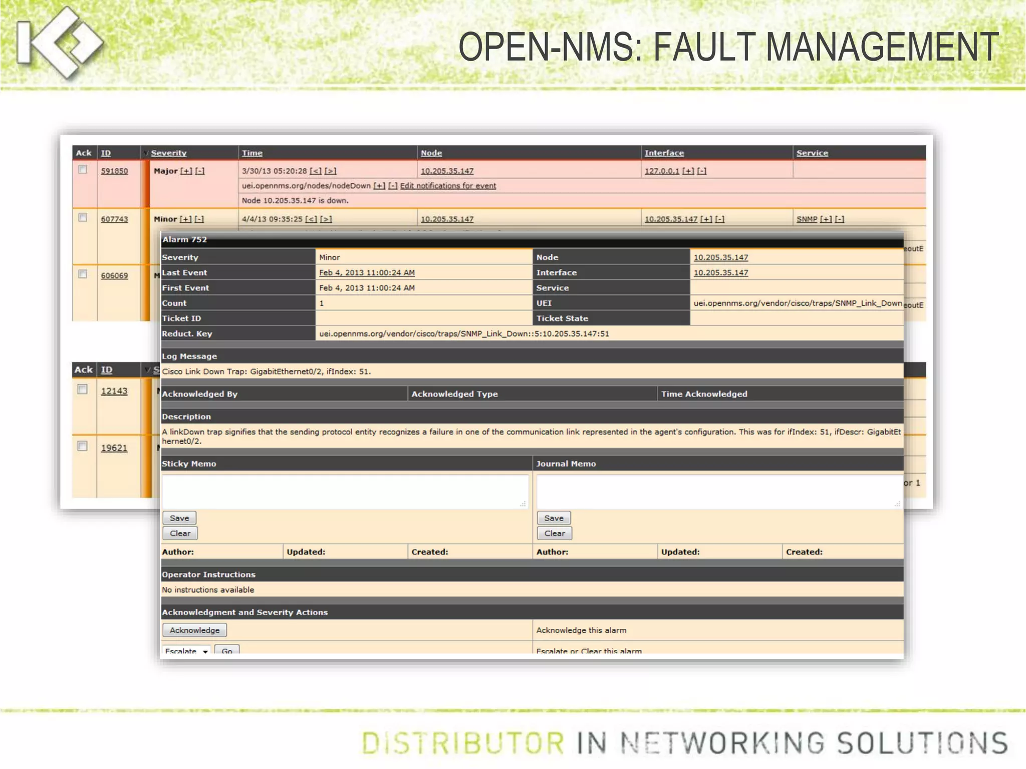 OPEN-NMS: FAULT MANAGEMENT
 