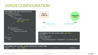 Junos Svg Router Junos router Telemetry Jump Start Guide for GNMI | PDF