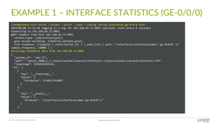 Junos Json Junos router Telemetry Jump Start Guide for GNMI | PDF