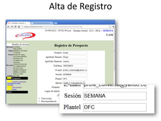 Alta de Registro
 
