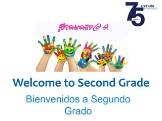 Welcome to Second Grade
Bienvenidos a Segundo
Grado
 