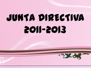 JUNTA DIRECTIVA
   2011-2013
 