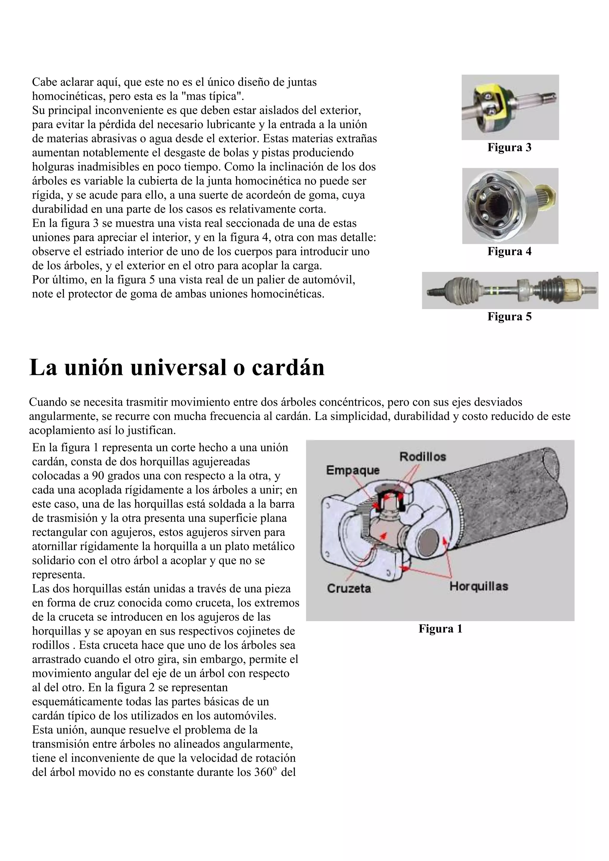 Junta homocinética, cardan | DOCX