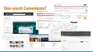 One-search Convenience?
 