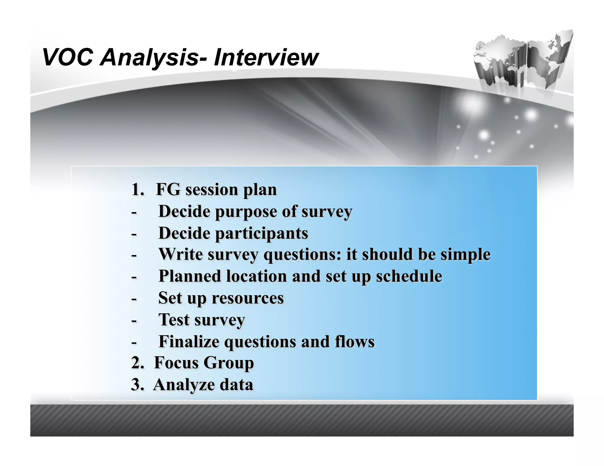VOC Analysis- Information Technology
 Competing with Interview
 
