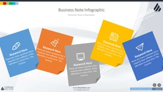 w w w . D o m a i n . c o m Page 137
www.MainSlide.com
© All Rights Reserved.
Confidential
Business Note Infographic
Business Note Infographic
 