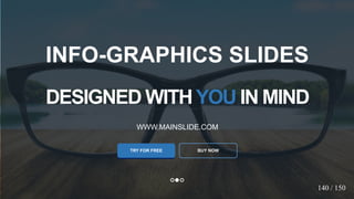 w w w . D o m a i n . c o m Page 225
www.MainSlide.com
© All Rights Reserved.
Confidential
DESIGNED WITHYOU IN MIND
WWW.MAINSLIDE.COM
TRY FOR FREE
INFO-GRAPHICS SLIDES
BUY NOW
140 / 150
 