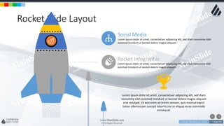 w w w . D o m a i n . c o m Page 237
www.MainSlide.com
© All Rights Reserved.
Confidential
Rocket Slide Layout
Social Media
Lorem ipsum dolor sit amet, consectetuer adipiscing elit, sed diam nonummy nibh
euismod tincidunt ut laoreet dolore magna aliquam
Rocket Infographic
Lorem ipsum dolor sit amet, consectetuer adipiscing elit, sed diam nonummy nibh
euismod tincidunt ut laoreet dolore magna aliquam
Lorem ipsum dolor sit amet, consectetuer adipiscing elit, sed diam
nonummy nibh euismod tincidunt ut laoreet dolore magna aliquam
erat volutpat. Ut wisi enim ad minim veniam, quis nostrud exerci
tation ullamcorper suscipit lobortis nisl ut aliquip ex ea commodo
consequat.
 