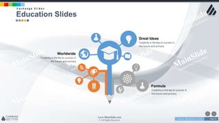 w w w . D o m a i n . c o m Page 43
www.MainSlide.com
© All Rights Reserved.
Confidential
Creativity is the key to success in
the future and primary
Formula
Creativity is the key to success in
the future and primary
Worldwide
Creativity is the key to success in
the future and primary
Great Ideas
Education Slides
E x c h a n g e S l i d e s
 