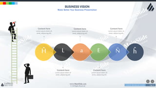 w w w . D o m a i n . c o m Page 53
www.MainSlide.com
© All Rights Reserved.
Confidential
BUSINESS VISION
Make Better Your Business Presentation
Ĥ L ÑEa ĥ
Content here
Lorem ipsum dolor sit
amet, adipiscing elit.
Content here
Lorem ipsum dolor sit
amet, adipiscing elit.
Content here
Lorem ipsum dolor sit
amet, adipiscing elit.
Content here
Lorem ipsum dolor sit
amet, adipiscing elit.
Content here
Lorem ipsum dolor sit
amet, adipiscing elit.
 