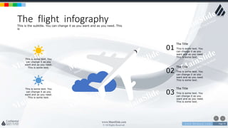 w w w . D o m a i n . c o m Page 79
www.MainSlide.com
© All Rights Reserved.
Confidential
The flight infographyThis is the subtitle. You can change it as you want and as you need. This
is
03 This is some text. You
can change it as you
want and as you need.
This is some text.
The Title
02 This is some text. You
can change it as you
want and as you need.
This is some text.
The Title
01 This is some text. You
can change it as you
want and as you need.
This is some text.
The Title
This is some text. You
can change it as you
want and as you need.
This is some text.
This is some text. You
can change it as you
want and as you need.
This is some text.
 