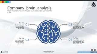 w w w . D o m a i n . c o m Page 80
www.MainSlide.com
© All Rights Reserved.
Confidential
Company brain analysisThis is the subtitle. You can change it as you want and as you need. This
is the
04 This is some text. You
can change it as you
want and as you need.
This is some text.
The Title
03 This is some text. You
can change it as you
want and as you need.
This is some text.
The Title
01This is some text.
You can change it
as you want and
as you need
The Title
02This is some text.
You can change it
as you want and
as you need
The Title
 
