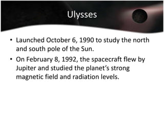 Continuous radiation comes from Jupiter’s surface as well as from high energy particles in the radiation belts.RingsJupiter three rings around its equator was discovered in 1979.