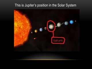 This is Jupiter’s position in the Solar System
 