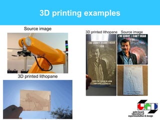 3D printing examples
Source image
3D printed lithopane
Source image3D printed lithopane
 