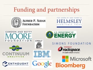 Funding and partnerships
 