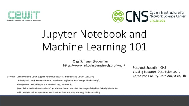 Jupyter machine learning crash course | PPT