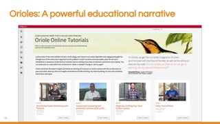 15 Natalino Busa - @natbusa
Orioles: A powerful educational narrative
 