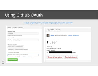 Using GitHub OAuth
https://github.com/settings/applications/new
 