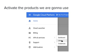 Activate the products we are gonna use
 