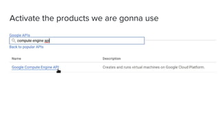 Activate the products we are gonna use
 