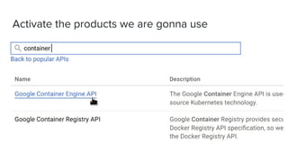 Activate the products we are gonna use
 