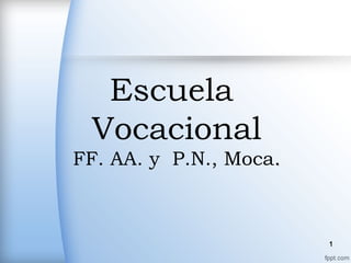 1
Escuela
Vocacional
FF. AA. y P.N., Moca..
 
