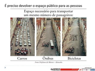 É preciso devolver o espaço público para as pessoas
 