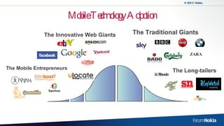 Mobile Technology Adpotion The Mobile Entrepreneurs The Innovative Web Giants The Traditional Giants The Long-tailers 