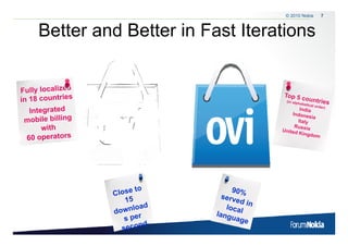 © 2010 Nokia   7



Better and Better in Fast Iterations
 