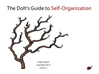 The Dolt’s Guide to Self-Organization Jurgen Appelo jurgen@noop.nl version 2 