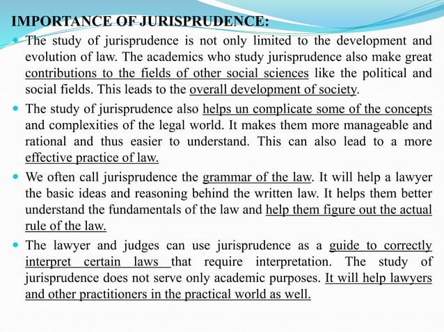 Introduction to Jurisprudence | PPTX