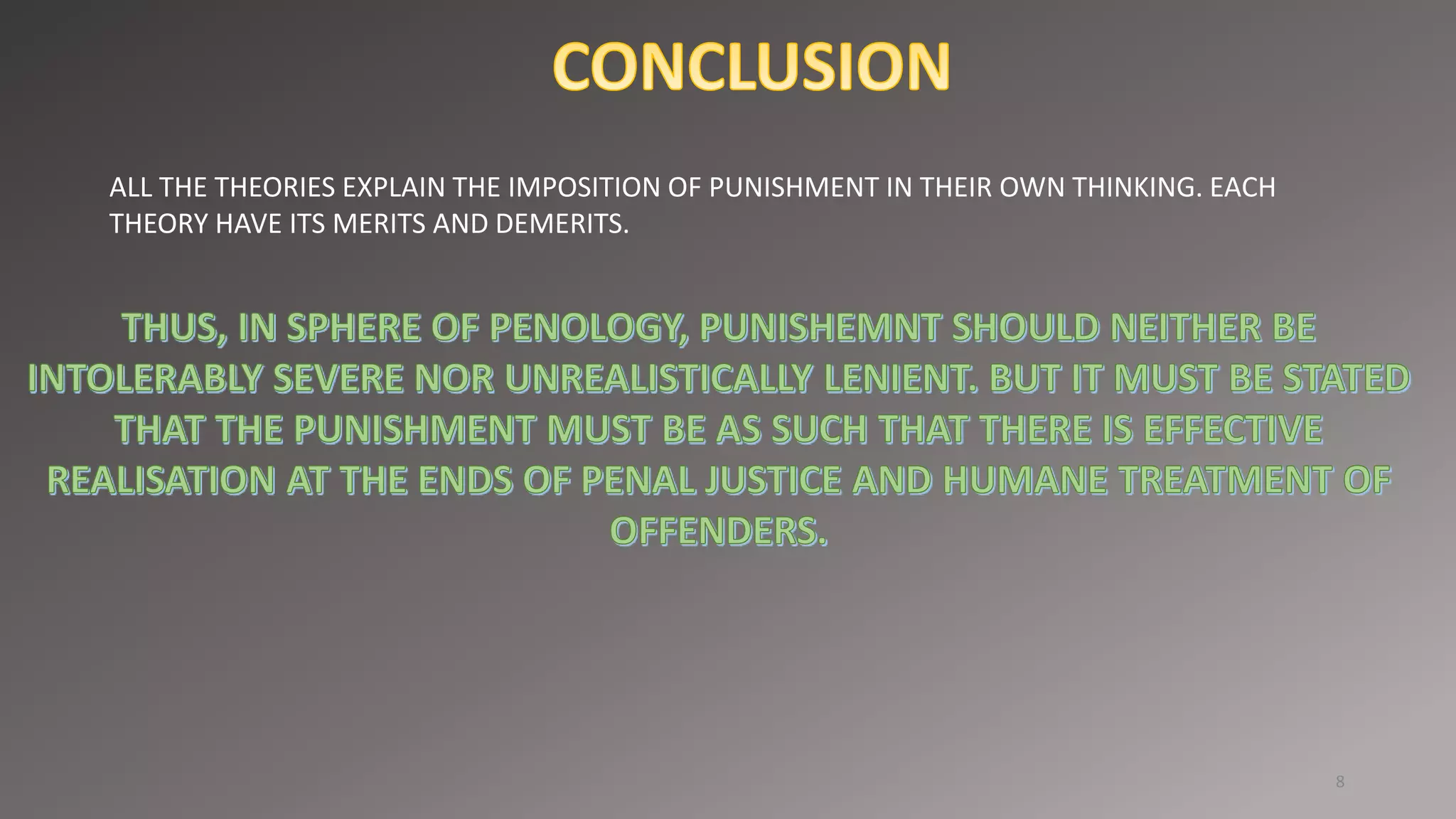 Jurisprudence theories of punishment ppt