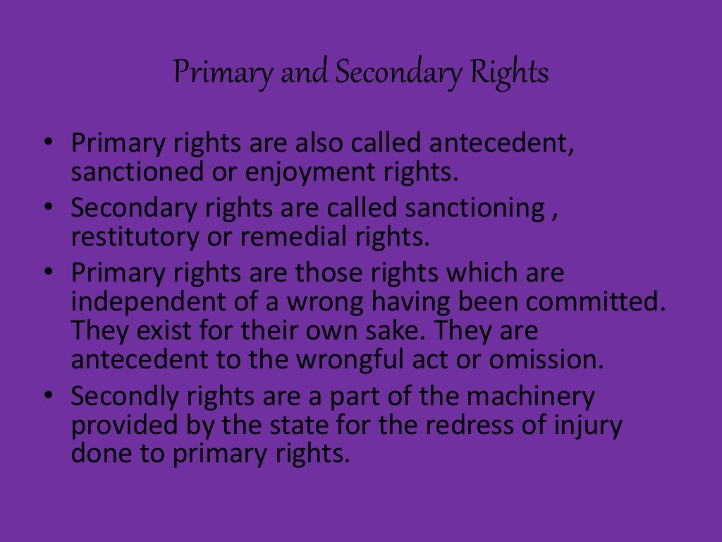 types of legal rights under jurisprudence