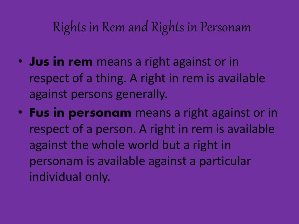 Types Of Legal Rights Under Jurisprudence