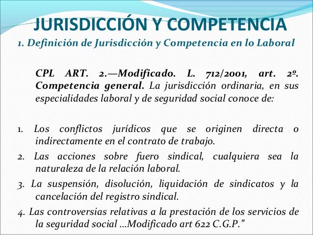 Jurisdicción y competencia ii 2013