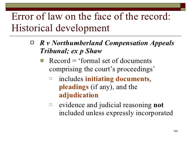 THE DOCTRINE OF JURISDICTIONAL ERROR