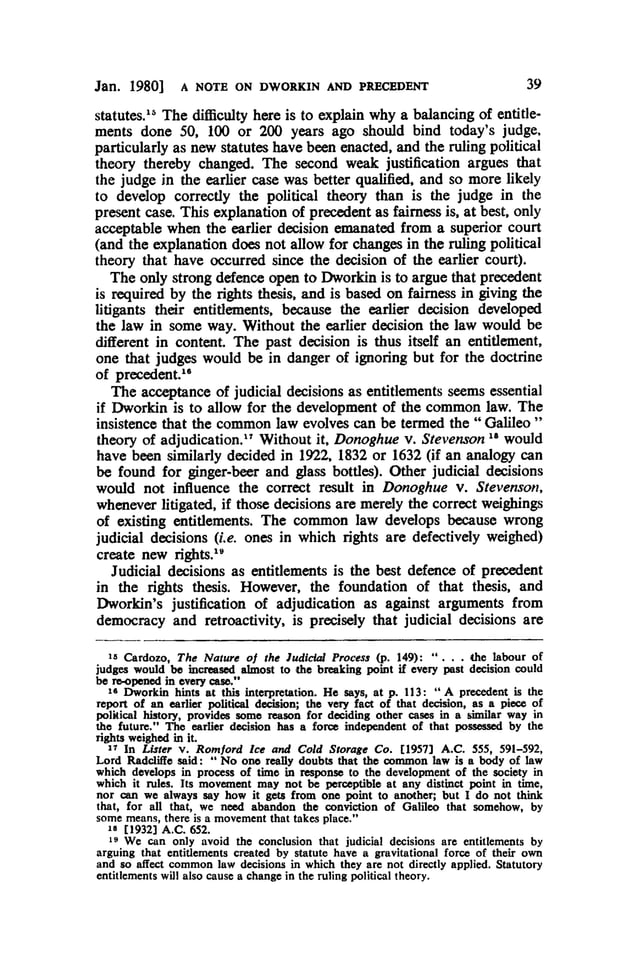 Jurisprudence - Dworkin Theory of Adjudication | PDF | Physics | Science